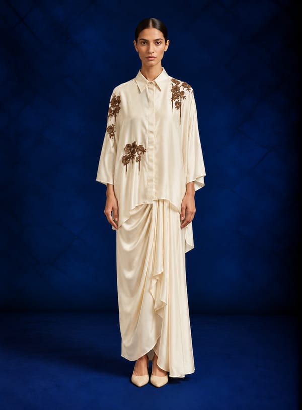 Off-White Ivory Glow Co-ord Set — 107 DEGREE