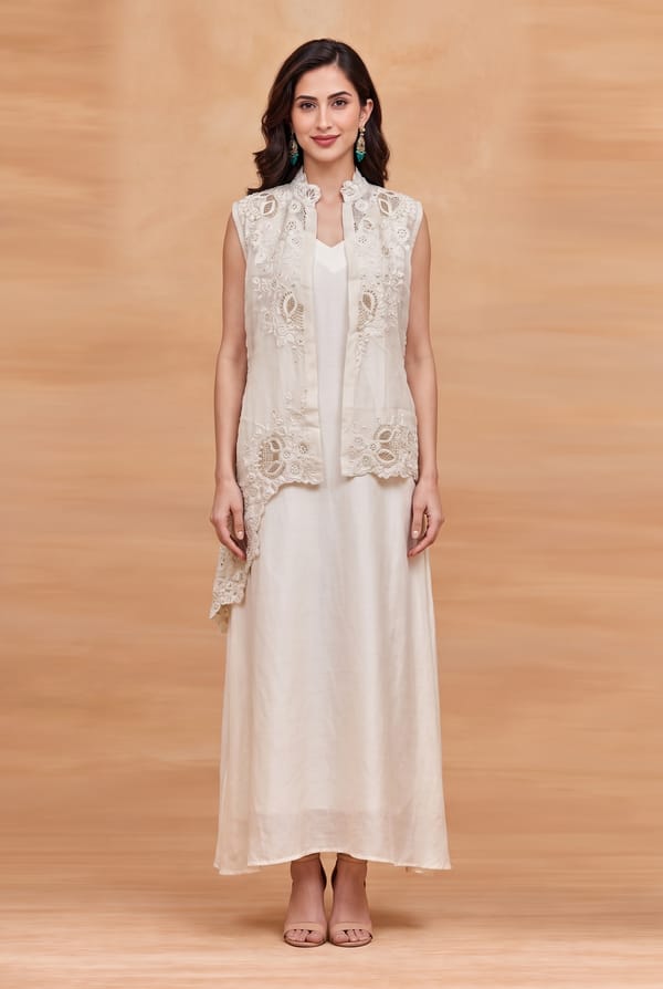 Machine & Hand Embroidered Jacket with inner — HOUSE OF PASHA