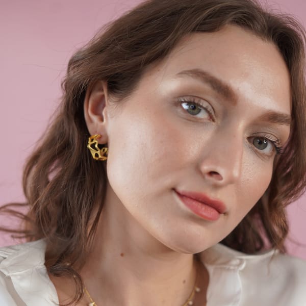 Molten Gold Hoops — She Ela Jewel