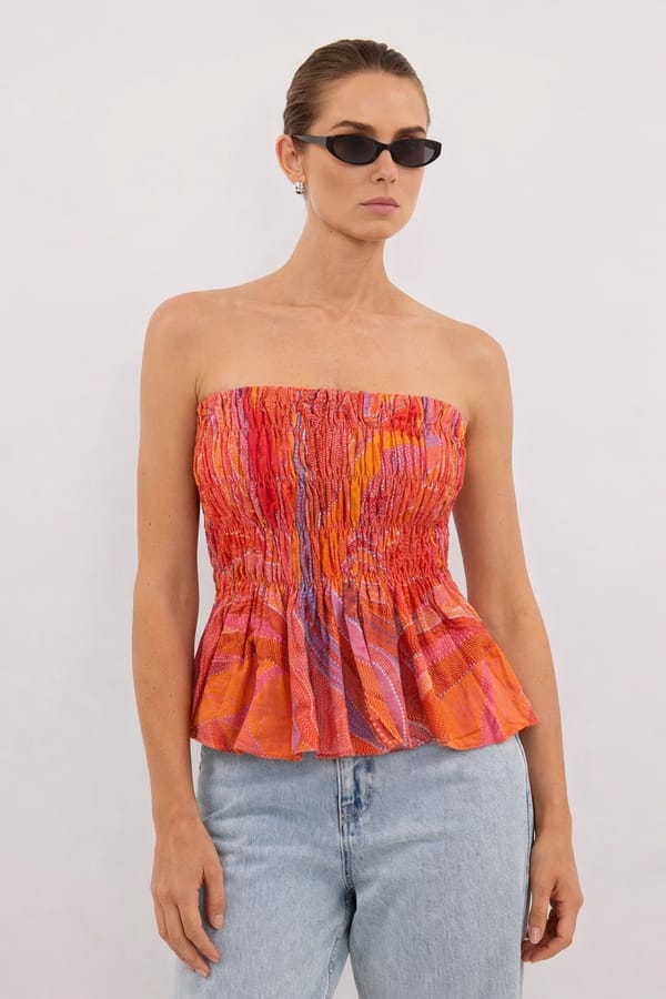 Solara Smocked Top — MOMENT BOMBAY