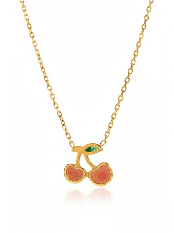 Red Cherry Pendant Necklace — Cao Jewellery