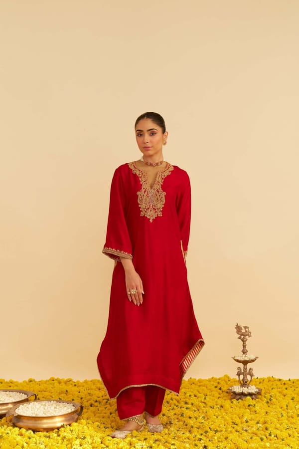 Amaya - Long Kaftan With Salwar — Sheetal Batra