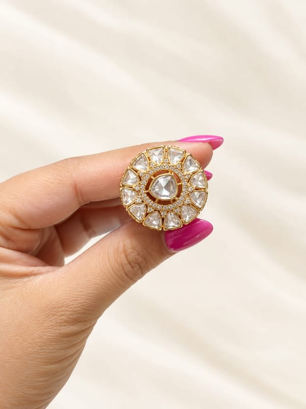 Adaa Polki Ring — Avirasa Jewels
