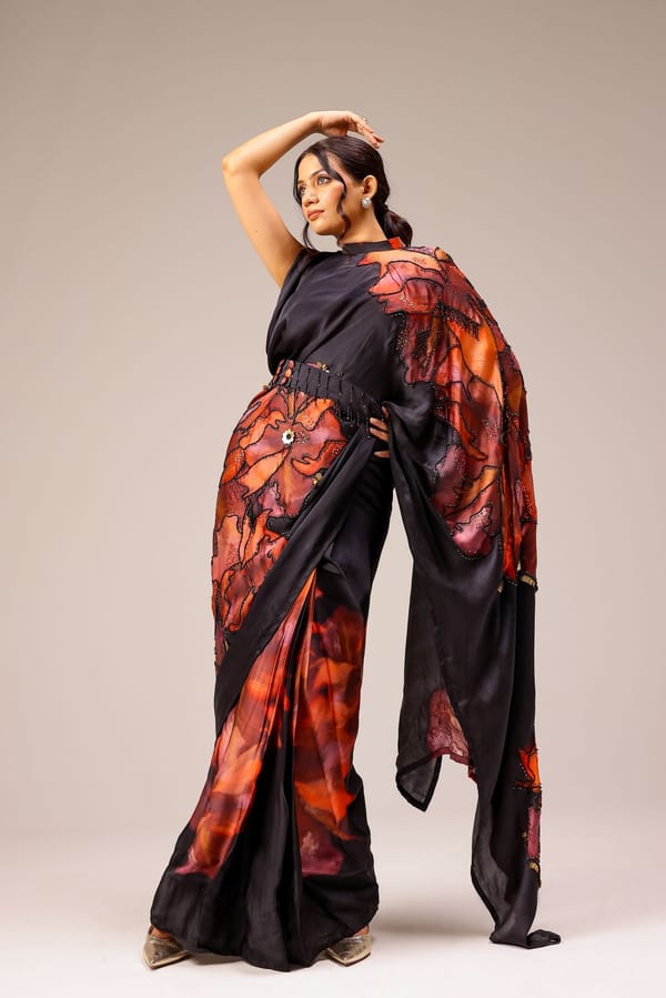 Sienna Collar Pallu Saree — STUDIO SURBHI