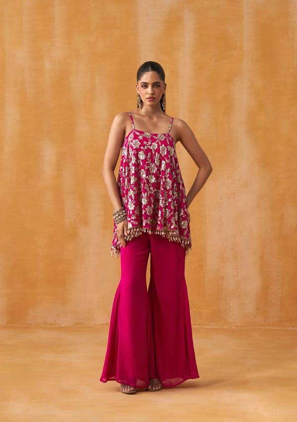 Pataka Sharara Set With Potli — AMOSHI