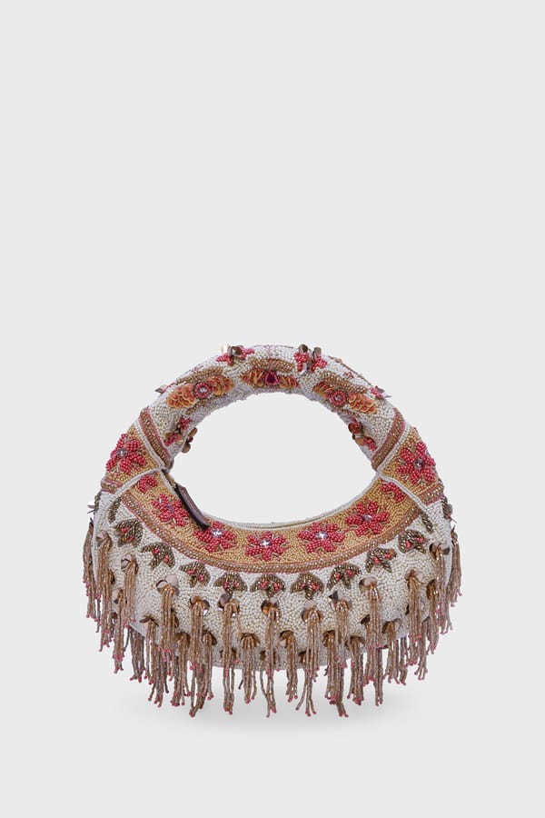 Rose Cascade Embellished Beaded Bag — Versuhz India