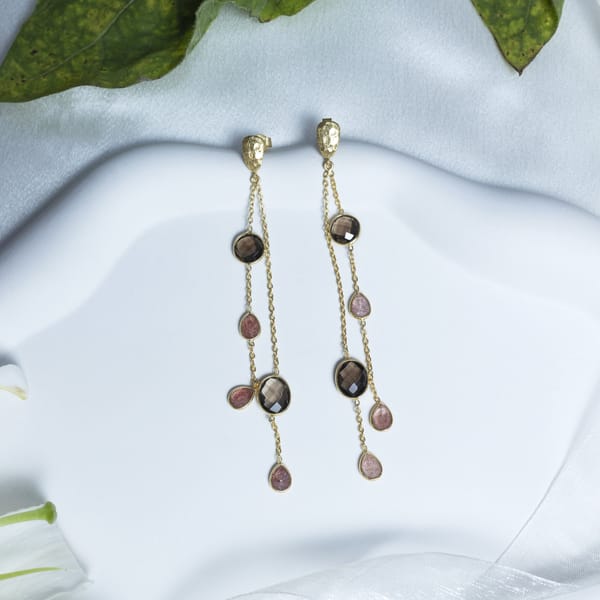 Multi-gem Waterfall Earrings | Black Onyx — Aura Fine Jewellery