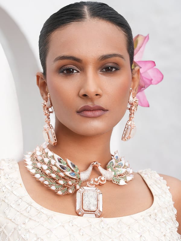 Dual Peacock Hasli Necklace — Cao Jewellery