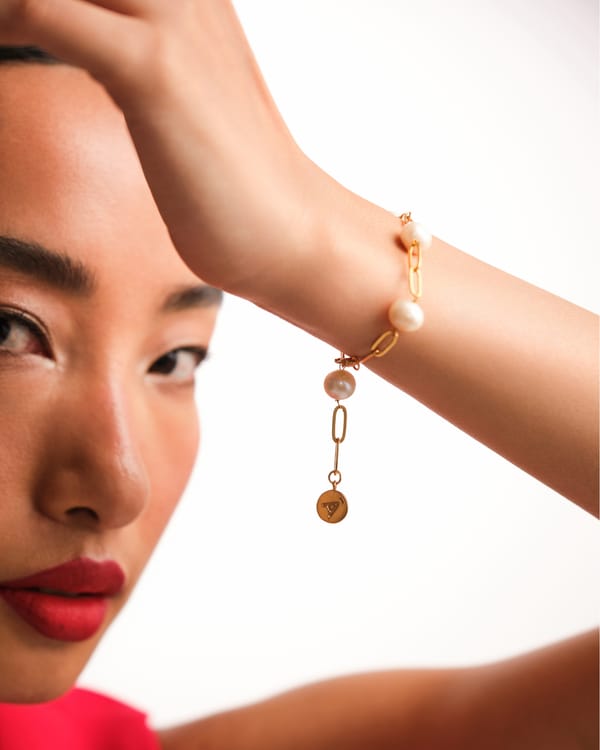 Dainty Linked Pearl Bracelet — Anaash