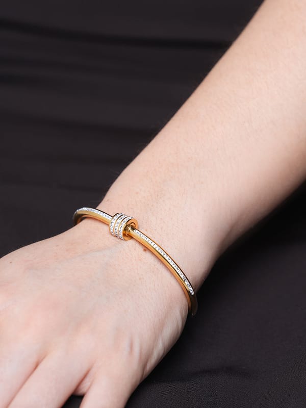 Titanium Zircon Bangle — Cao Jewellery