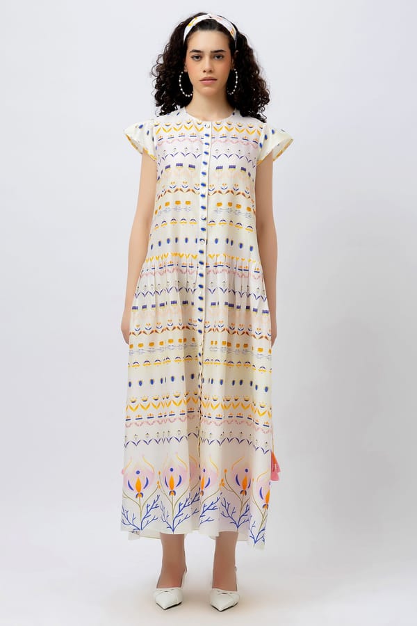 Summer Maxi With Statement Crochet Back — Jungle Marigold