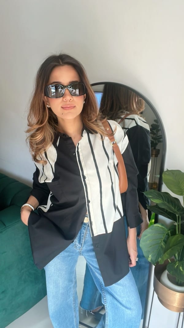 Stripe Detailed Poplin Shirt — CLOSET AFFAIR