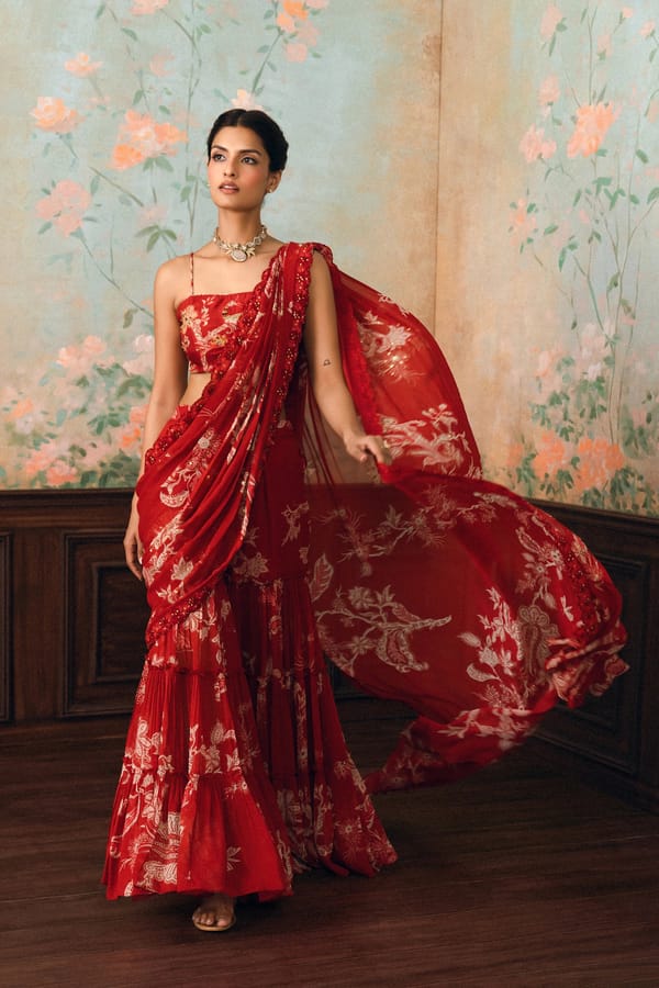 Zia Sharara Saree Set — Paulmi and Harsh