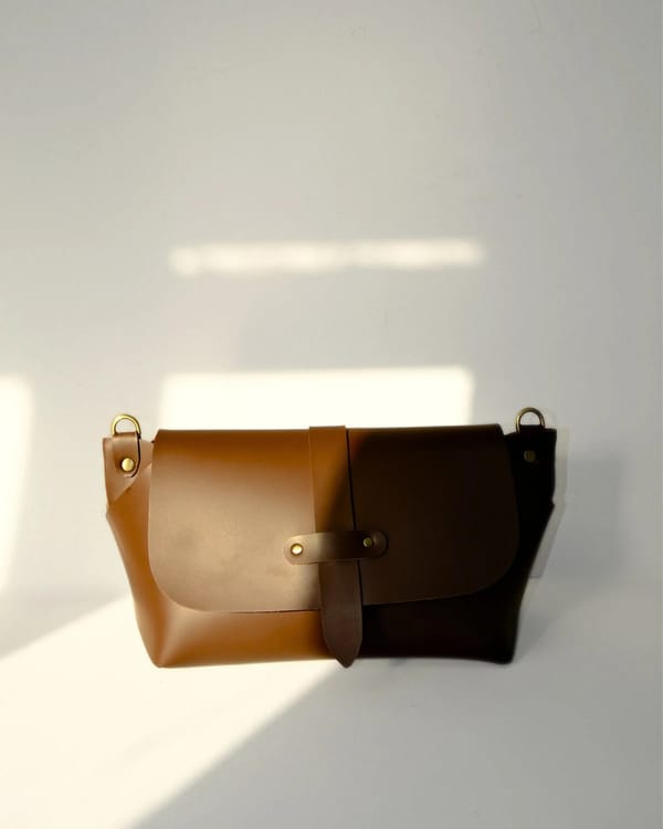 Multi Strap Sling Bag - Brown (Without Strap) — DESI DRAMA QUEEN