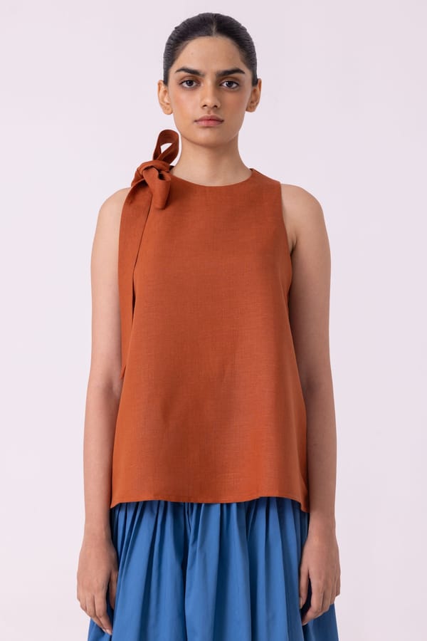 Granger Linen Halter Top — The Summer House