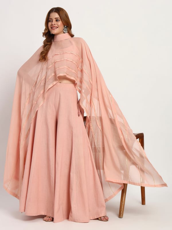 Blush Organic-Cotton Cape Set — Gotta Kinari