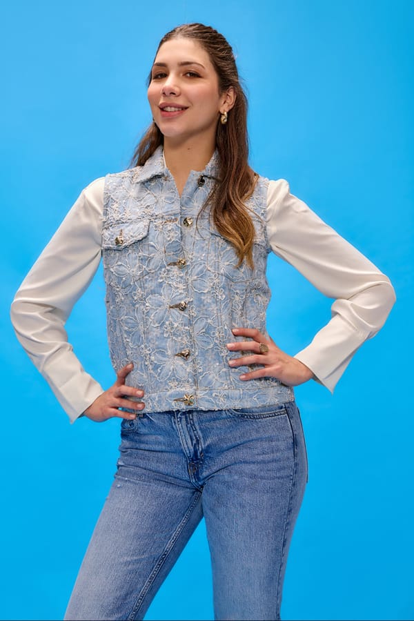 Amara Denim Vest — AVERIE