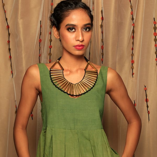 Spun Gold Bg Collar Necklace — Maya