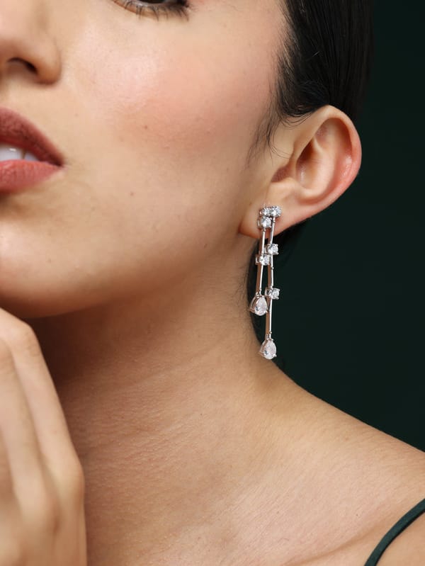 Cz Radiance Drop Earrings — Varnika Arora