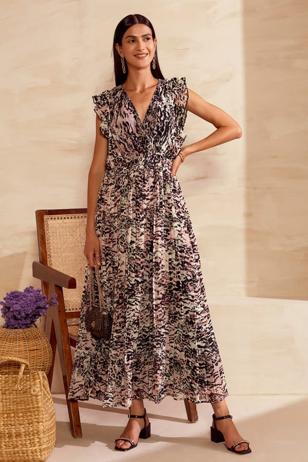 Pleated Maxi Dress — BOHO-CHIC