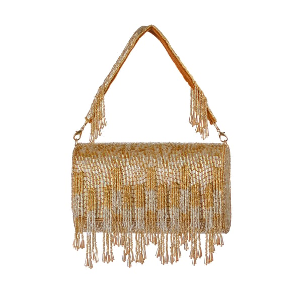 Gilded Elegance Flap Purse — ATTOSA BY TANAISHA PARABIA