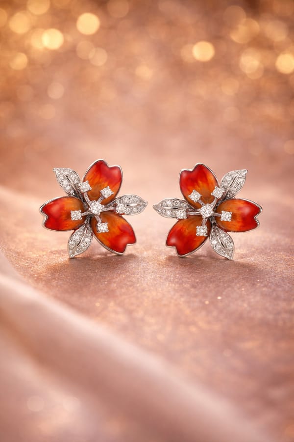 Flame Blossom Earrings — SilvPop Jewels