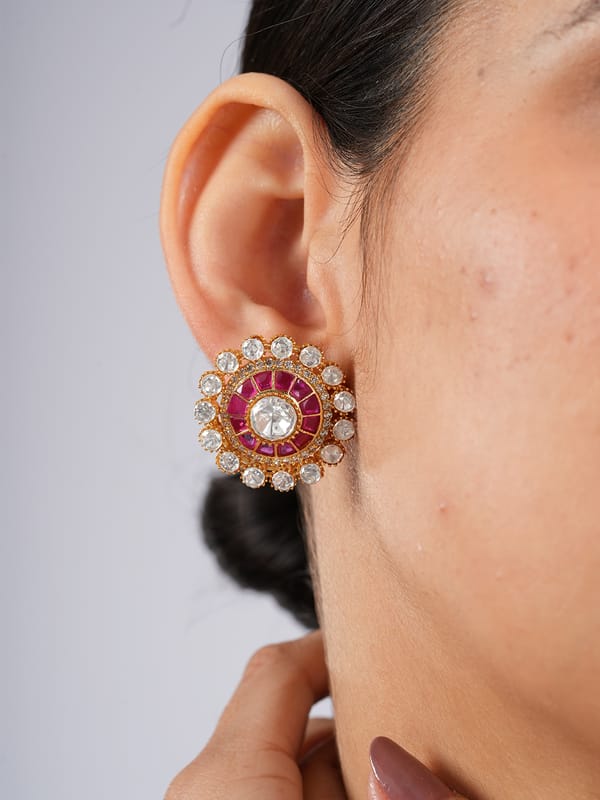 Pink Aura Stud Earrings — Cao Jewellery