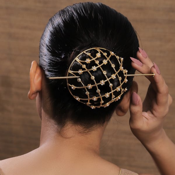 Pearl Hair Bun Accessory — Viana Jewels