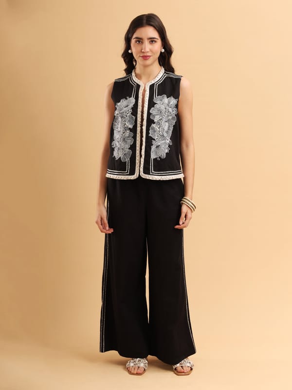 Luna Fleur Embroidered Co-Ord Set — ANISETTE