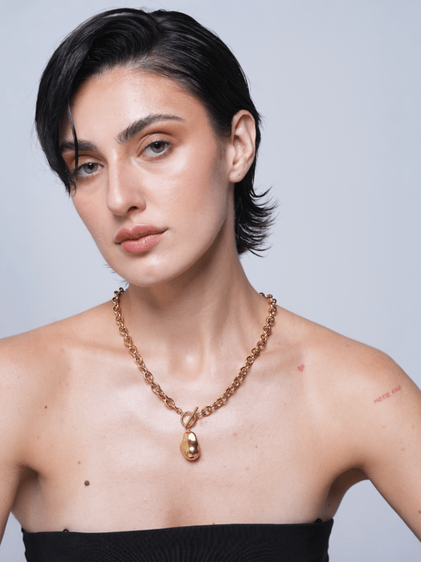 Water Drop Link Chain Pendant Necklace — Cao Jewellery