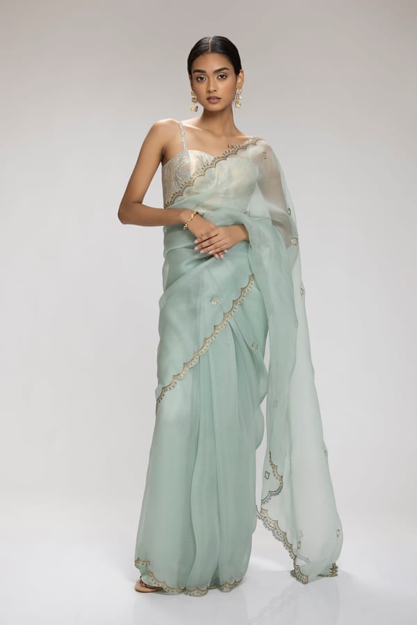 Olivine Saree — Chhaya Mehrotra
