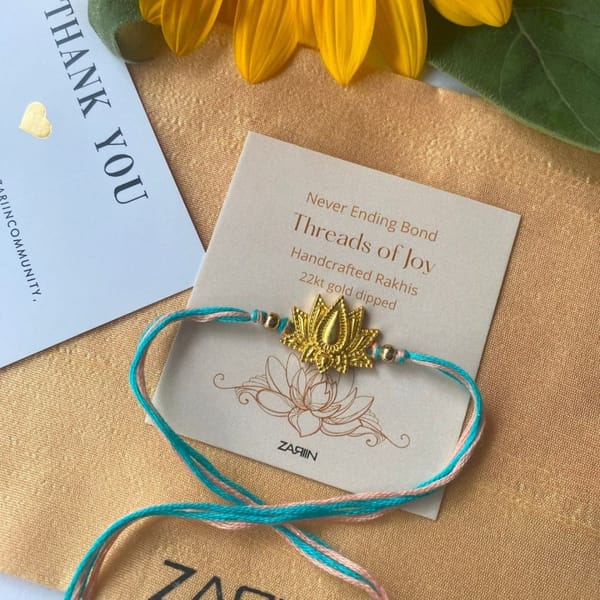 Lotus motif Rakhi — Zariin