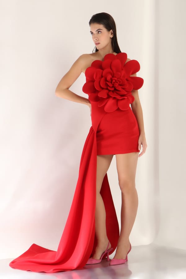 Sylvia Dress Set With Trail — OZEQO