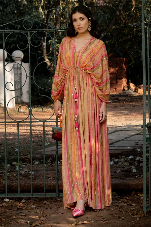 Orange and Pink Kaftan — Paulmi and Harsh