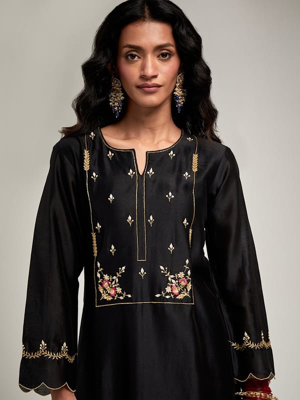 Embroidered Yoke Kurta — Anantaa