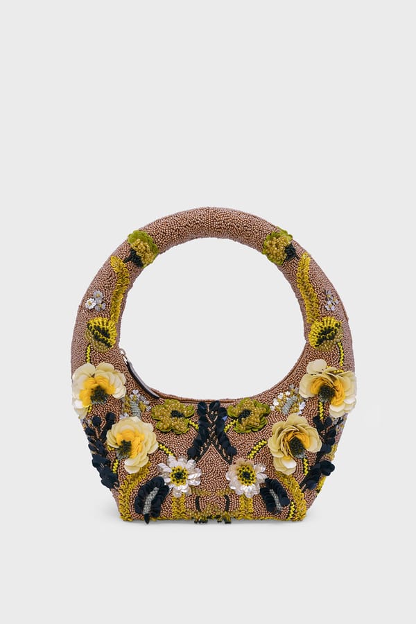 Golden Meadow Embellished Beaded Bag — Versuhz India