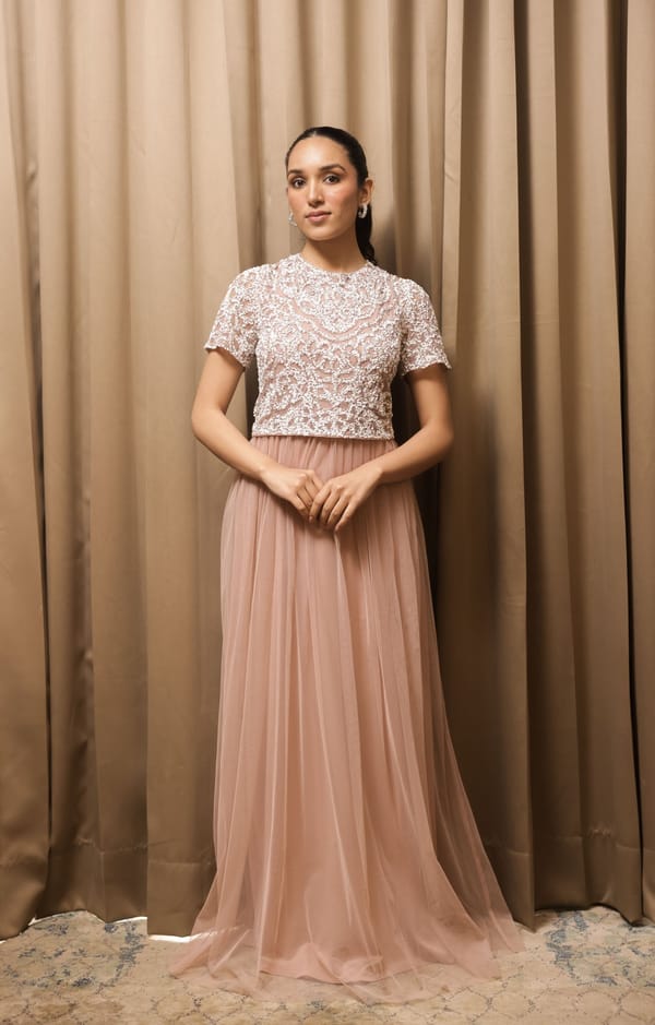 Blush Embroidered Gown — EDITION II