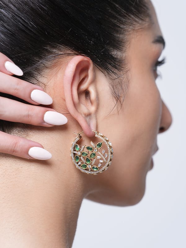 Round Mehendi Polish Earrings — Cao Jewellery
