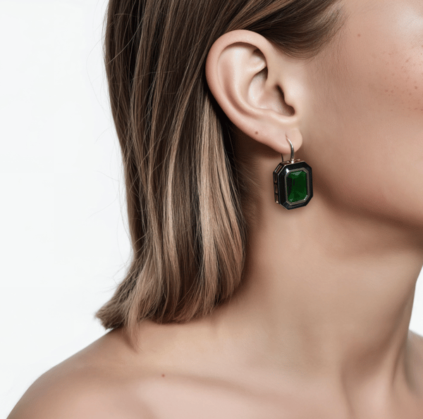 Green Drop Earrings — Kesya