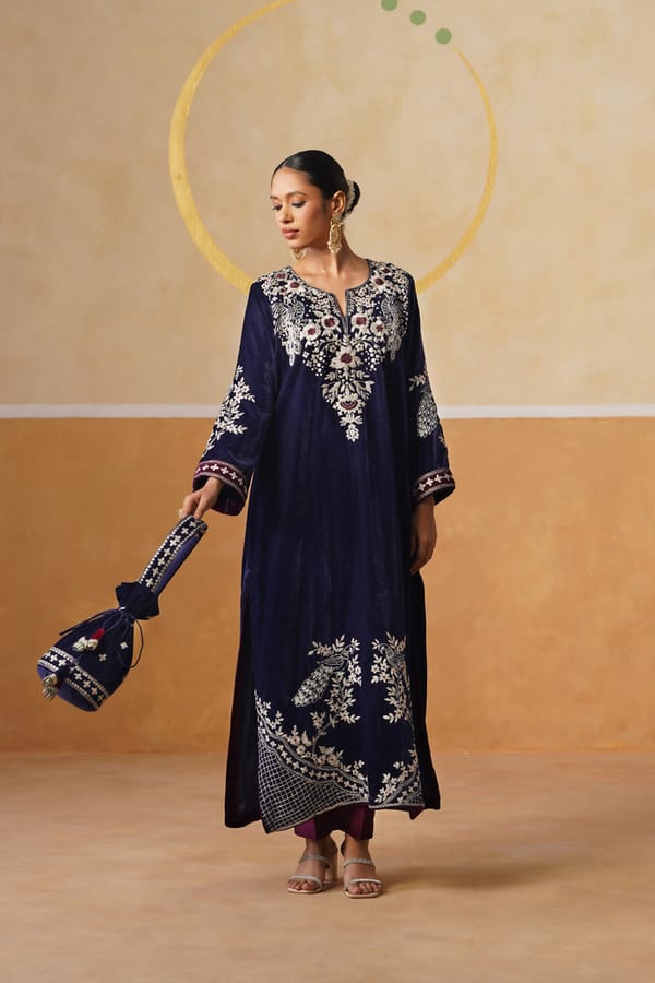 Afsaana Kaftaan Set and Potli — Chakkraa