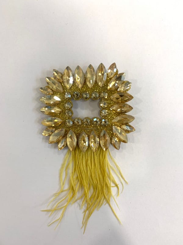 Golden Stardust Feather Hair Clip — Beauty Spot Jewellery