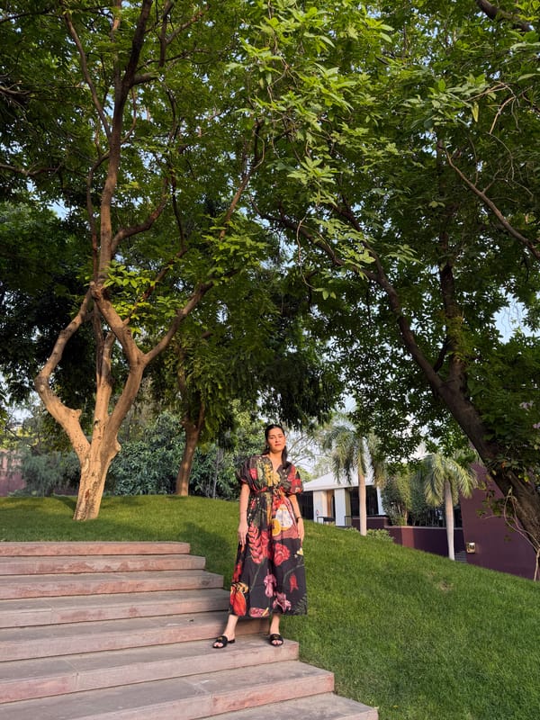 Nirvana Dress In Sol Garden Print — GAIMA LABEL