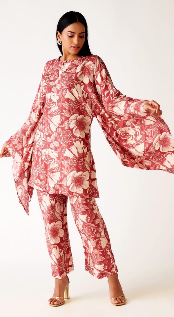 Maroon Muslin Co-ord Set — Basanti Kapde aur Koffee
