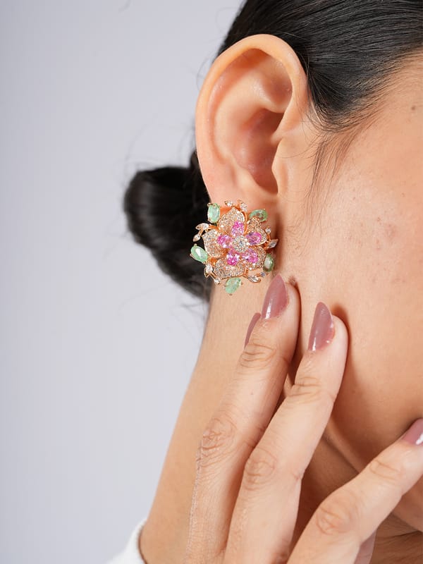 Floral Luxe Studs — Cao Jewellery
