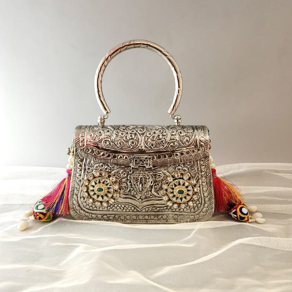 Ragini Bag - Silver — Adwita