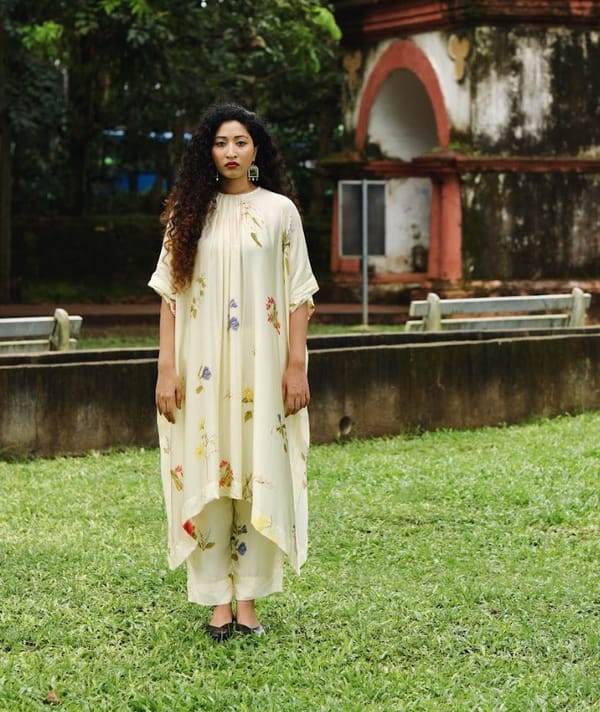 Pookkuda Cream Co-Ord Set — House of Urmi