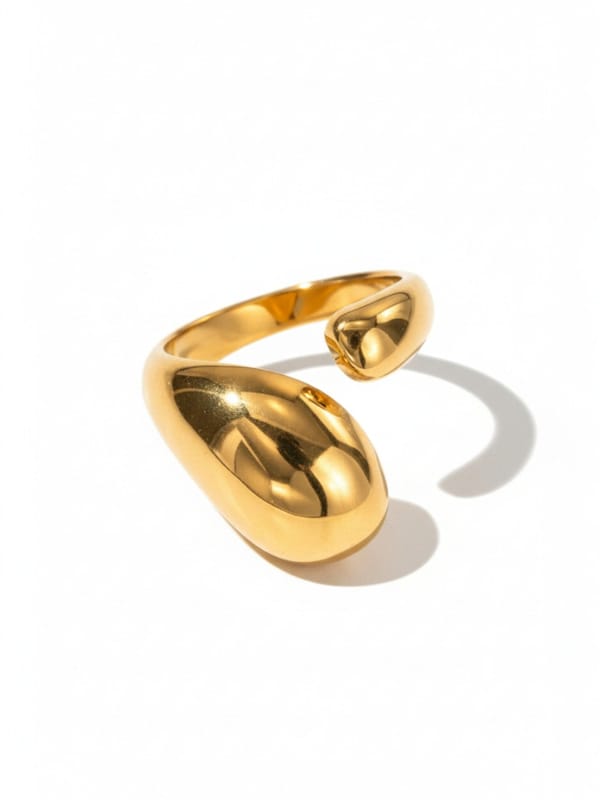 Designer Gold Plated Open Ring — Cao Jewellery