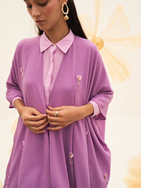 Lavendream Embroidered Cape Shirt — HOUSE OF FETT