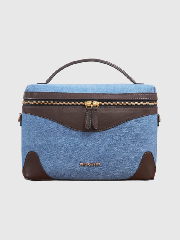 Bento Sling - Light Denim and Coffee Brown — The Gusto