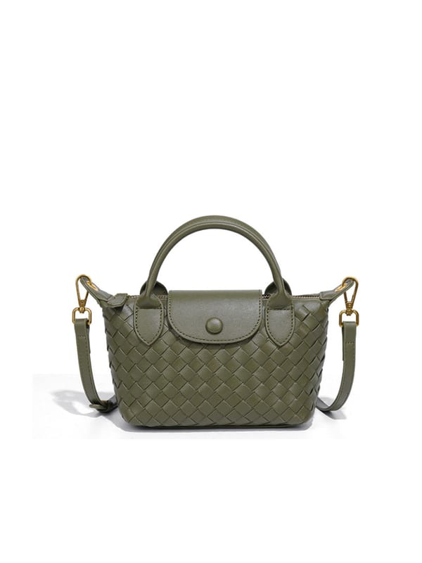 Aria - ladies handwoven sling bag, faux leather — Favori